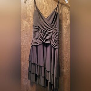 Sue Wong Chocolate Brown High Low Dress Juniors Size 6